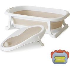 Large Foldable Baby Bath - Baby Bathud Baby Bath Seat with Thermometer - Innovative Ergonomic Bath Seat with Non-Slip Base - For Newborns to Toddlers Chiki