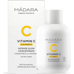 MÁDARA Organic Skincare, Vitamin C Intense Glow Concentrate, 30 ml, Glow Boosting, Brightening, Dermatologically Tested, Vegan, Ecocert Certified, Recyclable Packaging