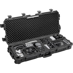 STARTRC Großer Multi-Models Hartschalenkoffer mit Led-Licht Wasserdicht Druckfestes Trolley Case für DJI Mini 4 pro/Mini 3 pro/Avata/Mavic 3 pro+Brille 2 Brillen+RC Motion 2+RC1/RC2