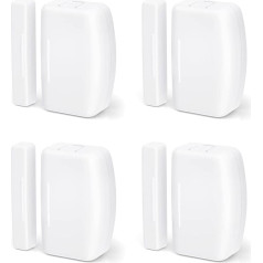 THIRDREALITY Zigbee Contact Sensor 4 Pack Door Window Monitor Indoor Works with Home Assistant, SmartThings, Aeotec, Hubitat or Echo Devices with Built-in Zigbee Hub, Hub Required