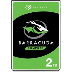 Seagate BarraCuda 2 TB HDD, internal hard drive (6.35 cm (2.5 inch), 7 mm thin, 5400 rpm, 128 MB cache, SATA 6 Gb / s, silver) Model no .: ST2000LMZ15, FFP