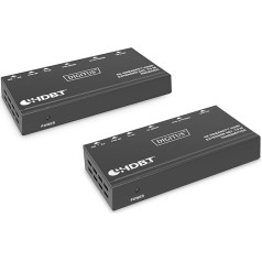 DIGITUS HDMI Extender - 4k/30Hz - Transmitter & Receiver - HDBaseT 1.0 - HDMI 1.4b - Range up to 70 m - Patch Cable from Cat 6