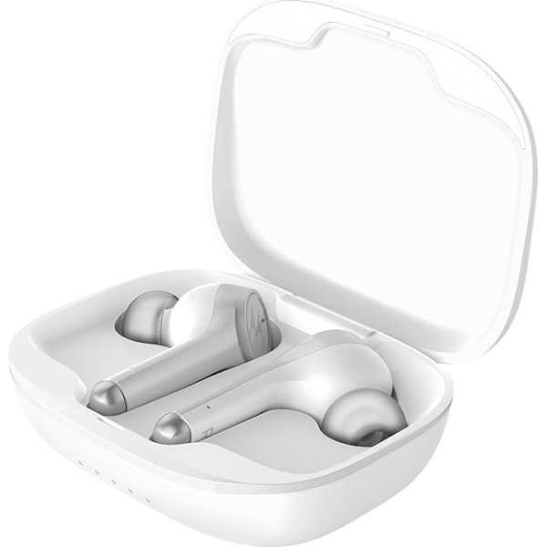 Motorola VerveBuds 800 - Bluetooth In-Ear Headphones - Charging Box and Integrated Microphone - 18 Hours IP54 and Mono or Dual Headset with Noise Cancelling - Compatible with Alexa, Siri and Google