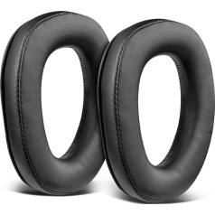 SOULWIT Protein Leather Replacement Ear Pads for Sennheiser GSP 370/350/303/302/301/300 Headphones, Replacement Pads for GSP370, GSP350 Headset, Noise Isolating Foam Pads