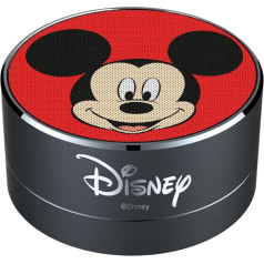 ERT GROUP Disney Mickey Mouse Bluetooth Speaker, 3W Portable Speaker, Built-in Microphone and FM Radio, Micro SD Card Slot, Rechargeable Battery, Suitable for Phones and Tablets