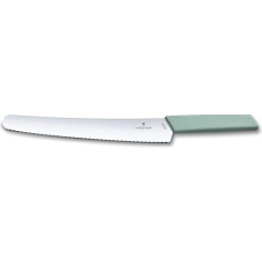 Victorinox Swiss Modern Carving Knife for Meat, Straight Cut, 19 cm Long Stainless Steel Blade, Ergonomic Plastic Handle, Black