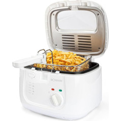 Bomann® Fryer with 2.5 L Capacity, Fryer with Grease, Fryer Oil with Odour and Grease Mist Filter and Non-Stick Oil Container, Continuously Adjustable Thermostat, Fryer with Oil - FR 6051 CB