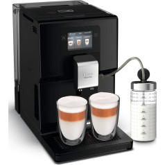 Krups Intuition Preference Fully Automatic Coffee Machine | Personalised LED Lighting | 250 g Bean Container | 2.3 L Water Tank | 3.5 Inch Colour Touchscreen | One-Touch Cappuccino Function | Black