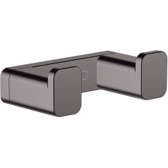 hansgrohe AddStoris Double Towel Hook Brushed Black Chrome