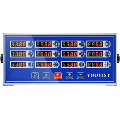 YOOYIST Professional Digital 12 Channel Kitchen Timer, Restaurant Countdown Kitchen Timer, Commercial Kitchen Alarm Clock, LED Large Screen, Adjustable Volume, Memory and Reminder Functions