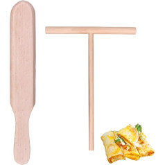 GXGM Set of 2 Crepes Distributor and Spatula, Crepes Distributor, Dough Distributor, Crepes for Crepes, Pancakes, Omelets for Home, Kitchen, Baking, Cooking, Baking Tools