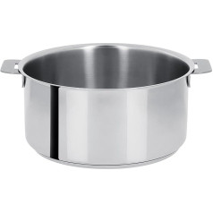 Cristel Stieltopf mit abnehmbarem Edelstahl Mutine, Rostfreies Metall, silber, 14 cm