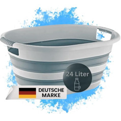 Coastech Foldable Laundry Basket: Large, Robust, Non-Slip, Ideal for Home, Camping, Baby Bathing, Plastic, 53 x 24 x 38 cm, Foldable, Portable, Multifunctional (24 Litres)