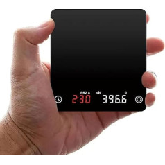 Digital Coffee Scales with Timer, 0.1 g/2 kg, High Precision Kitchen Scales with Hidden LED Display, Espresso Scales with Automatic Time Keeping, Digital Electronic Kitchen Scales (Including