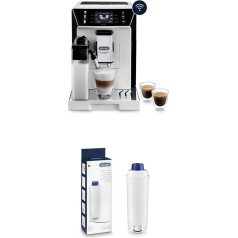 De'Longhi PrimaDonna Fully Automatic Coffee Machine with LatteCrema Milk System, Cappuccino and Espresso, White + Original Water Filter, Care and Protection of the Machine, Optimises Coffee Quality