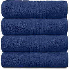 GC GAVENO CAVAILIA Bathroom Towels 450gsm Bath Towel and 100% Egyptian Cotton Gym Towels Blue 50x80cm