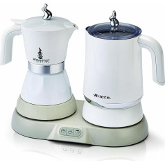 Ariete 1344 Frühstücksstation, 3 Produkte in 1: Moka-Milchaufschäumer-Heiß und Kalt, 500W, 4/2 Tassen, Hält den Kaffee warm, 5 Funktionen, Weiß