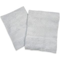 Panini -Textiles Set/Pair Hand Towels, Large and Small Aida Fabrics 9 cm for Embroidery, 100% Cotton, Guest Towels, Towels for Bathroom