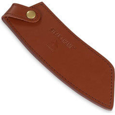 Steak Champ Leather Holster for BBQ Pro Chef's Knives: Knife Pouch Made of High Quality Leather, Attaches to Belt, Includes Safety Tab with Press Stud