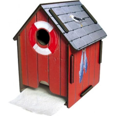 Werkhaus PP5104 ToPaHaus, Holz/MDF, L 18 x B 14.5 x H 14 14,5 x 14,5 cm, h 18 cm, Rot