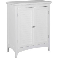 Teamson ELG-585 Bathroom Furniture White Wooden Cabinet Freestanding Bathroom