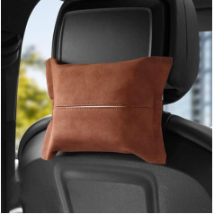 Tissue Box Car, MoreChioce Suede Car Tissue Holder Cosmetic Tissue Box Holder Car Back Seat Tissue Dispenser Hanging Tissue Box Paper Towel Dispenser Tissue Box Holder Napkin Holder, Brown