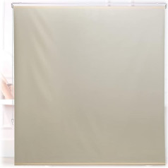 Relaxdays Shower Blind, 160 x 240 cm, Rope Roller Blind for Shower and Bathtub, Ceiling and Window, Bathroom Blind, Water-Repellent, Beige