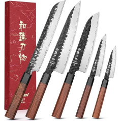 HEZHEN Knife Set Professional Kitchen Knife Chef's Knife Set, High Carbon Steel, Ultra Sharp Knife Set, Chef's Knife, Octagonal Handle Made of Redwood