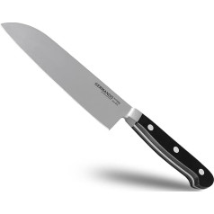 Santoku Chef's Knife Solingen Kitchen Knife Forged Stainless Steel Made in Germany Utility Knife with Sharp Cutting Surface for Cutting Meat, Fish and Vegetables