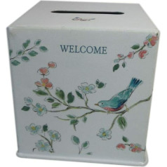 All Chic Welcome Handmade Enamel Tissue Box Cube Holder Square