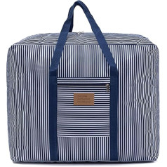 Waterproof Thick Large Storage Bag, 600D Oxford Organizer Travel Luggage Bag for Blankets, Duvets, Pillows, Moving (Blue, Medium)