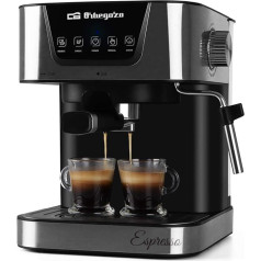 Orbegozo Coffee Maker for Expresso and Capuccino EX 6000, 20 Bar Pressure, 1.5 Litre Container, Suitable for Single Doses, 1050 W Power, Black