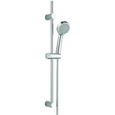 VBChome Shower Set Chrome-Plated 3 Jet Types Shower Set with Shower Rail Bathroom Fitting