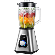 My Wave - Stand mixer - For solid and liquid foods - 1.300W - Capacity 1.5 L and 2 speed settings + Pulse - Stainless steel blades and removable glass jug - Dishwasher safe