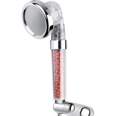 MineralStream Ionic Shower Head Ecowater Spa Shower Heads for Dry Hair & Skin 3 Settings Shower Heads with Hand Shower High Pressure Water-Saving Shower Head with Filter Beads
