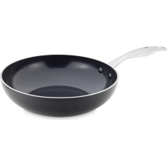 GreenPan Brussels Non-Stick Wok, 28 cm/3.6 Litres, PFAS-Free, Black