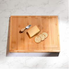 Homezone Chopping Board Set - Large Bamboo and Wood Cutting Boards for Home, Home and Kitchen, Butcher Block, Pasture Board, Foldable Design for Convenient Storage