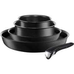 Tefal L6549102 Performance pan and pot set 5-piece, non-stick sealed, induction-suitable, starter set, black
