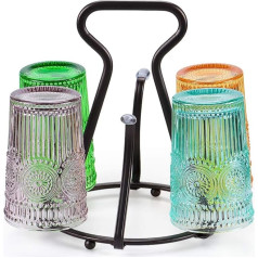 Skelang Bottle Drying Rack Cup Dryer Glass Holder with 6 Hooks for Home Kitchen Office Bar
