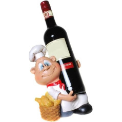 Kremers Schatzkiste Wine Bottle Holder Cooking Funny Bottle Holder Kitchen Decoration 20 cm Bottle Stand