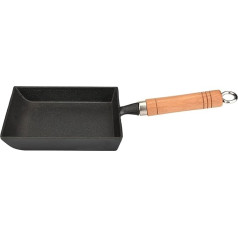 Tamagoyaki Pan Mini Cast Iron Frying Pan Wooden Handle Iron Omelette Pot Tamagoyaki Pancake Home Kitchen Cookware Cooking Accessories