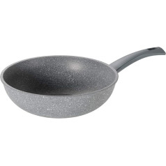 Mopita Rocco Viva Wok, Non-Stick Coating, Diameter 28 cm, Frying Pan for All Hobs (Not Induction), Multi-Layer, Non-Stick Coating, 5-Layer, Scratch-Resistant, Soft Touch Handle, Made in Italy