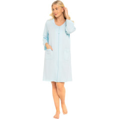 Ladies Super Soft Waffle Jersey Zip Front Dressing Gown