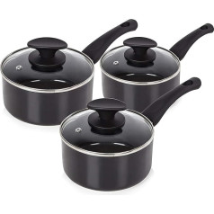 Tower 3-teiliges Pfannen-Set, 16/18/20 cm – Schwarz