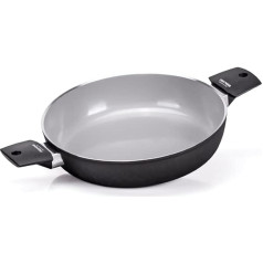 Moneta Futura Cooking Pot 28 cm Natural Coating FineGres (No PFAS) Also Suitable for Induction Cookers 100% Made in Italy