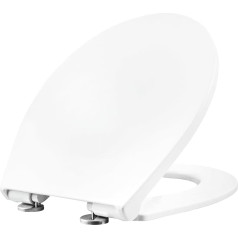 Cornat Aneto 2.0 Toilet Seat - Classic White Look - Easy-Care Duroplast - Quick Up & Clean Function - Soft-Close Mechanism - Comfortable Assembly from Above / Toilet Seat / Toilet Lid / 1076400