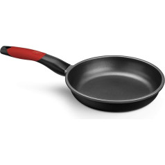 BRA Premiere Cast Aluminium 3 Layer Frying Pan with PFOA Free Non-Stick Coating Suitable for All Hobs Including Induction 24 cm Diameter Red