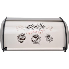 Bread Bin Stainless Steel Bread Bin Metal White Bread Bin for Kitchen Countertop Household Bakery