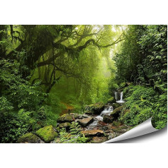 ARTBAY Forest Poster XXL - 118.8 x 84 cm | Waterfall in the Rainforest | Jungle | Nepal | Nature Poster | Premium Quality