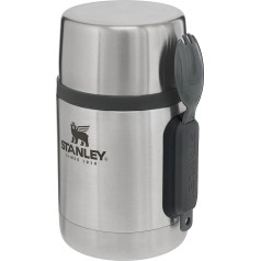 Stanley Adventure Stainless Steel All-In-One Thermal Food Container with Spork 532 ml - Stainless Steel Food Warming Container - BPA Free - Keeps Hot or Cold for 12 Hours - Dishwasher Safe